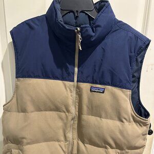 Patagonia Men's Reversible Bivy Down Vest Ash Tan ASHT 27587FA16